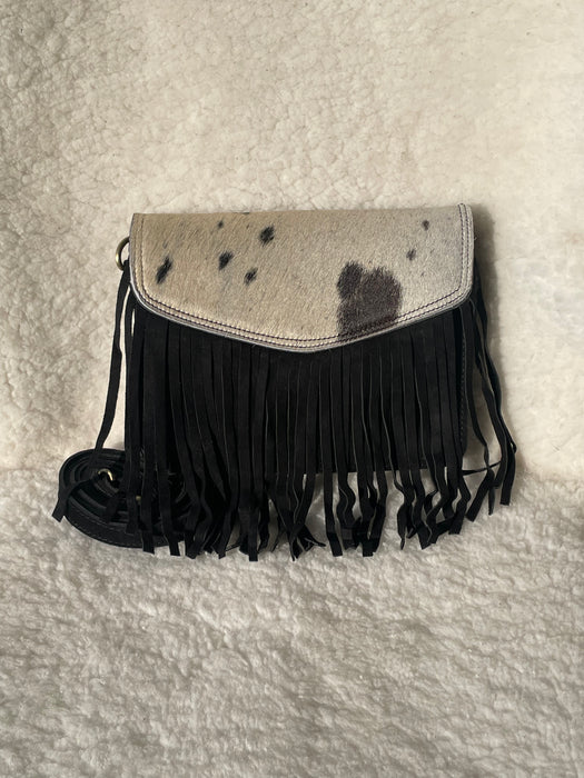 Suede, Hide & Fringed Handbag