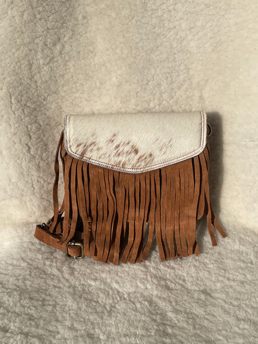 Suede, Hide & Fringed Handbag