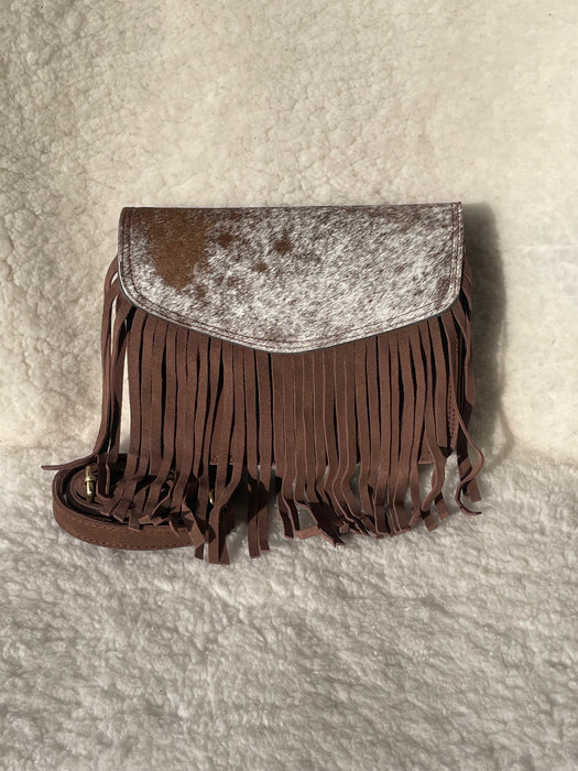 Suede, Hide & Fringed Handbag