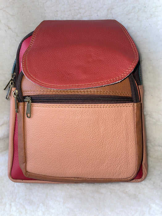 Handcrafted, Recycled Leather Backpack