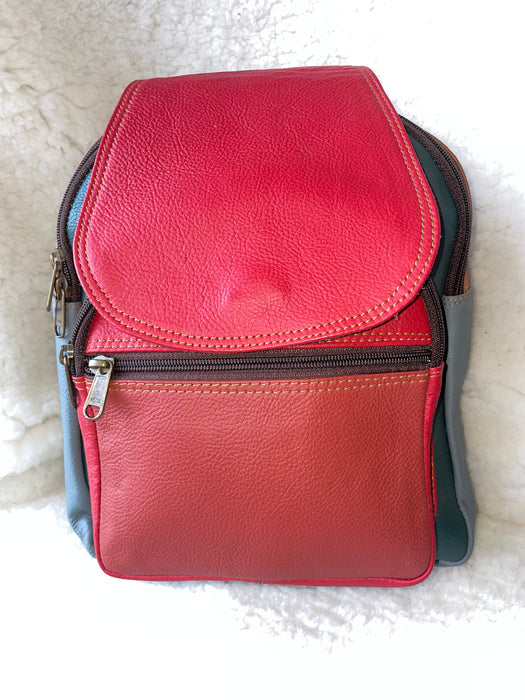 Handcrafted, Recycled Leather Backpack