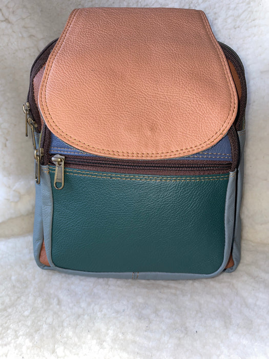 Handcrafted, Recycled Leather Backpack