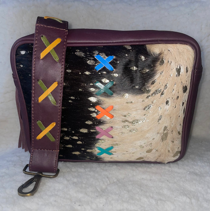 Handcrafted, Recycled Leather & Hide Camera Bag.