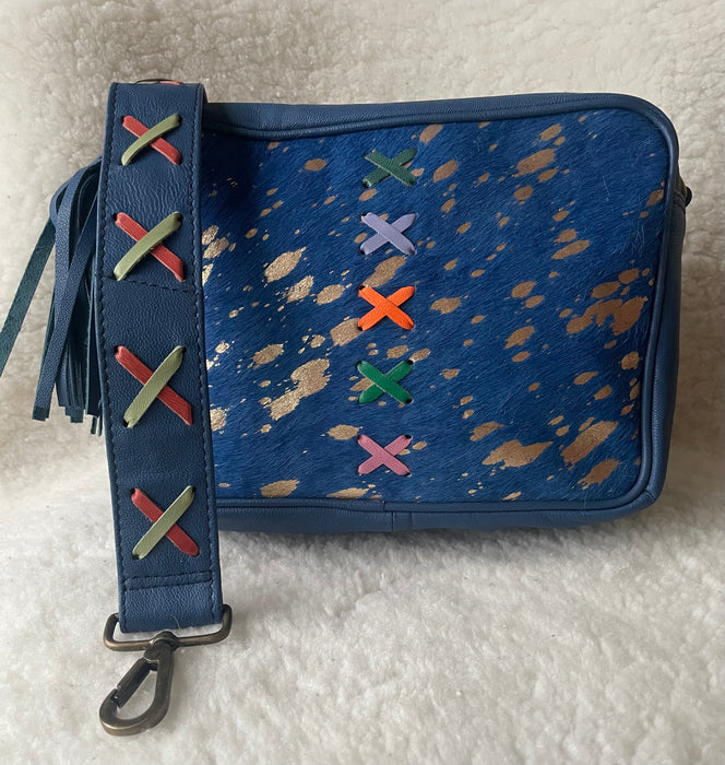 Handcrafted, Recycled Leather & Hide Camera Bag.