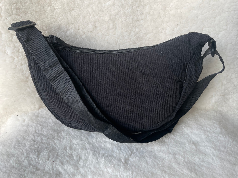 Half-Moon Corduroy Sling Bag.