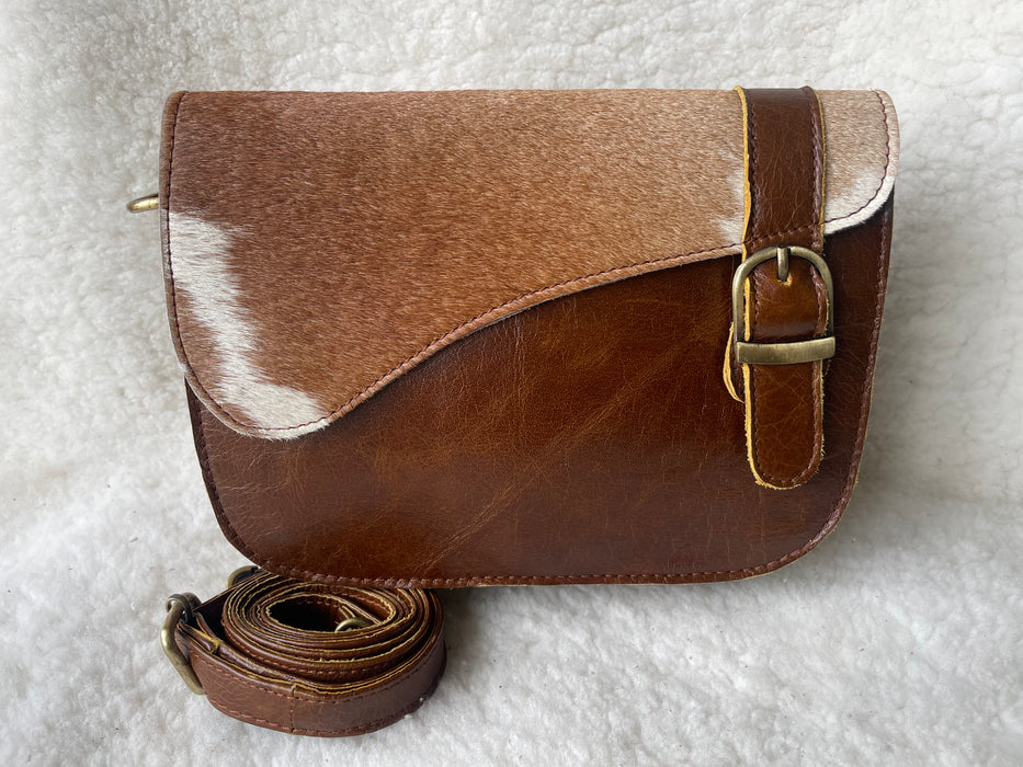 Leather & Hide 'Buckle' Handbag