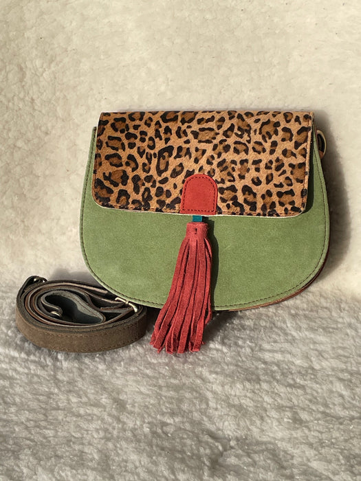 Handcrafted, Recycled Suede & Hide Multi-Coloured Bags.