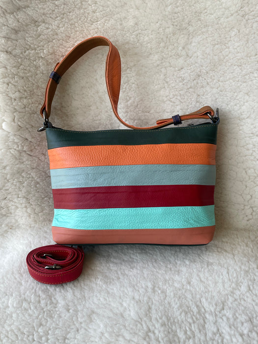Recycled, Multi-Coloured Leather Handbags
