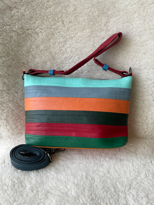 Recycled, Multi-Coloured Leather Handbags