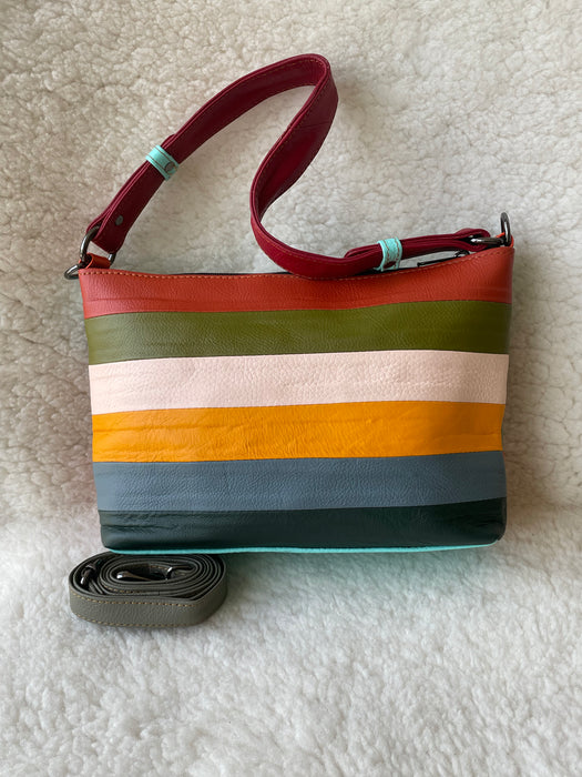 Recycled, Multi-Coloured Leather Handbags