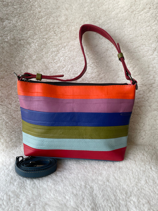 Recycled, Multi-Coloured Leather Handbags