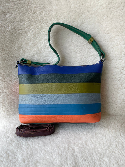 Recycled, Multi-Coloured Leather Handbags