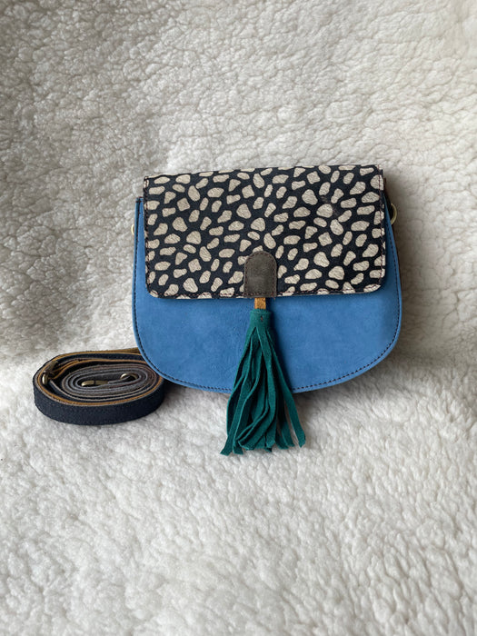Handcrafted, Recycled Suede & Hide Multi-Coloured Bags.