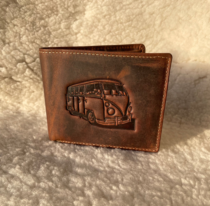 Genuine, Brown Leather Trifold Wallet
