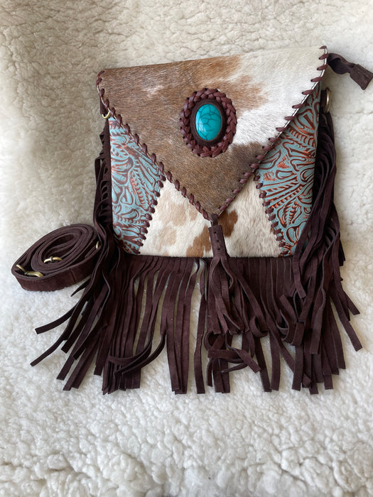 Western Style, Suede, Leather & Hide Fringed bag