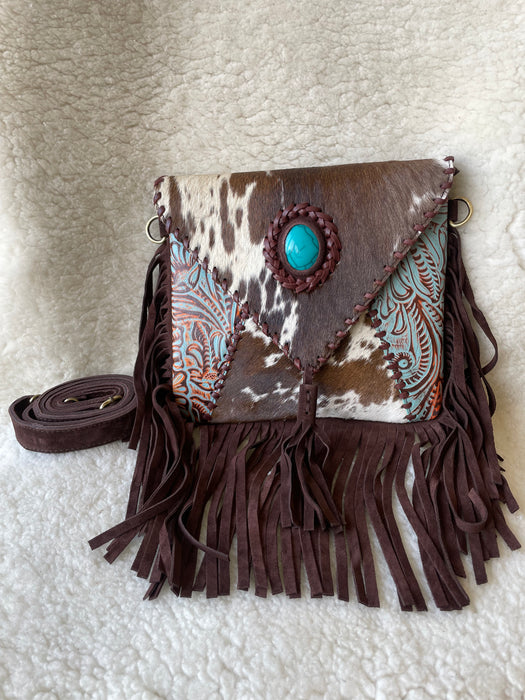 Western Style, Suede, Leather & Hide Fringed bag