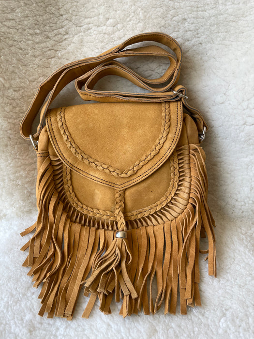 Suede, Western Fringed Bag