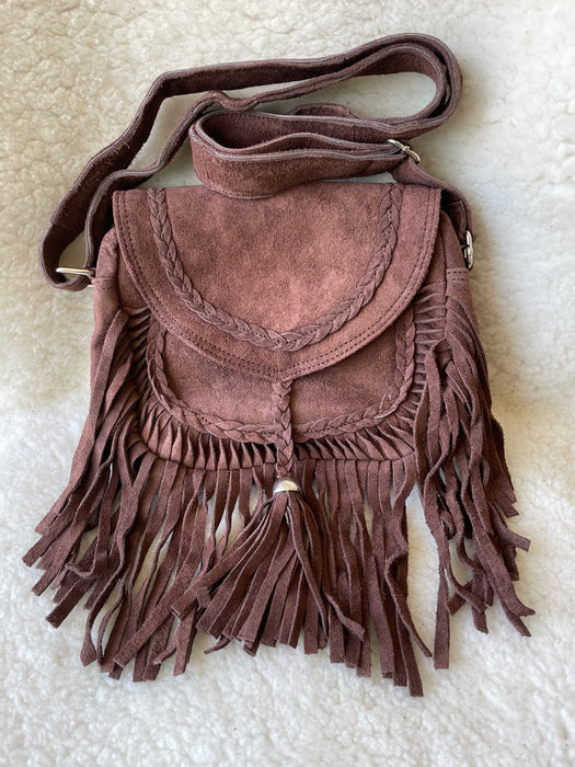 Suede, Western Fringed Bag