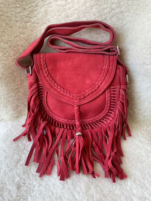 Suede, Western Fringed Bag