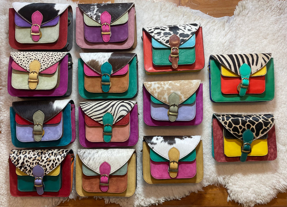 Handcrafted, Recycled Leather, Suede & Hide Bags.
