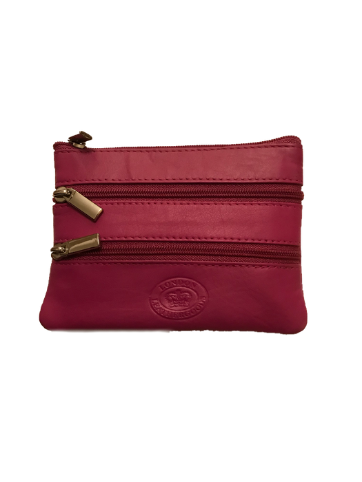 Ladies Leather Multi Zip Coin Purse