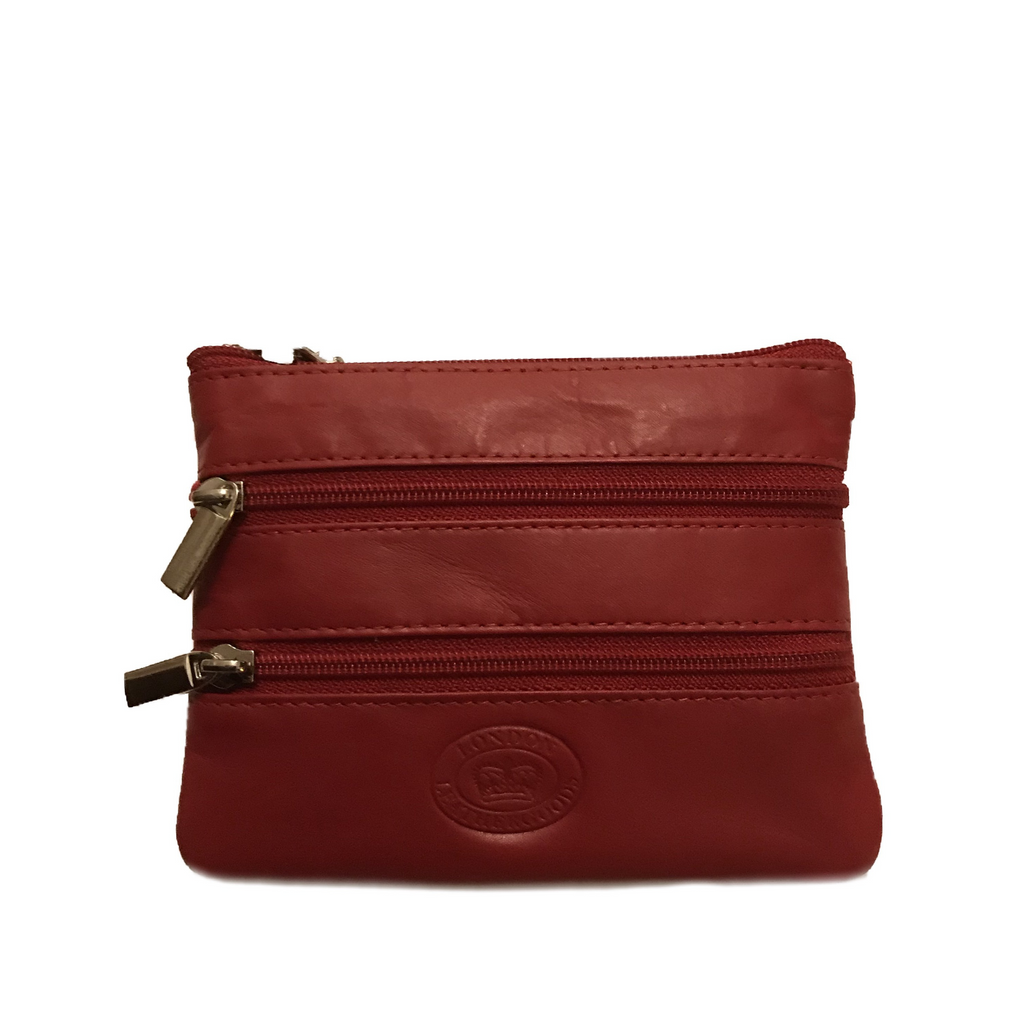 Genuine Leather Women Coin Purse Change Holder Double Clasp Wallet Genuine Leather Women Coin Purse Change Holder Double Clasp Wallet